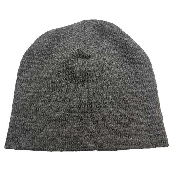 Port and Company Charcoal Grey Knit Beanie Hat Acrylic Skull Cap Mens Womens - Picture 2 of 6